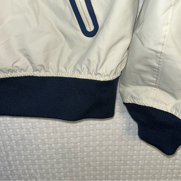 Lands End Mens L 42-44 Squall Classic Light Weight Cream Waterproof Nylon Jacket - Picture 10 of 12